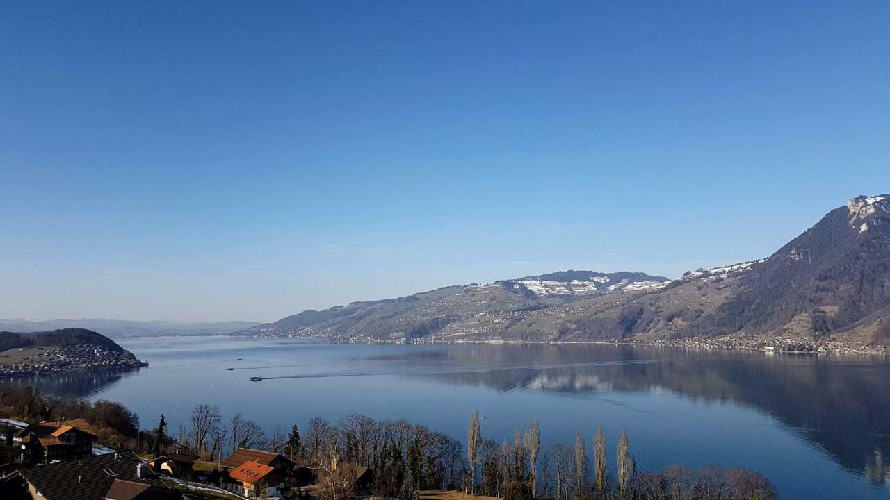 Traumhaftes Chalet Mit Seesicht Krattigen Dış mekan fotoğraf
